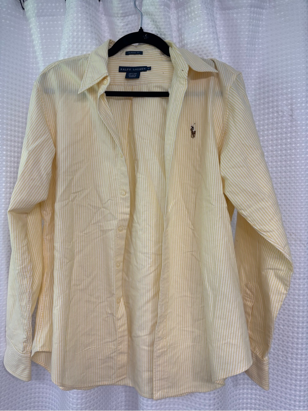 Ralph Lauren Yellow Striped Cotton Button-Down Shirt